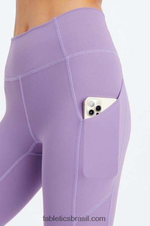 Fabletics violeta 420HR798 legging oasis pureluxe cintura alta 7/8 51 mulheres