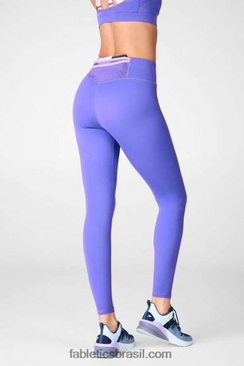 Fabletics violeta elétrico / céu roxo 420HR1118 trinity motion365 legging cintura alta 80 mulheres