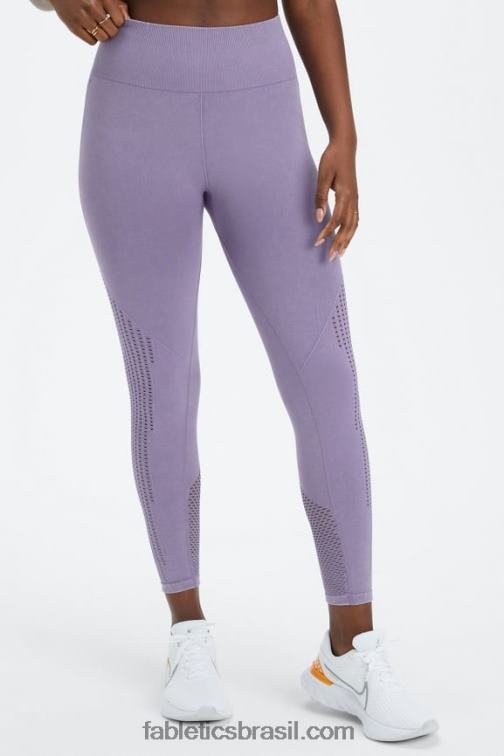 Fabletics violeta lavada 420HR1001 Sync legging cintura alta sem costura 7/8 mulheres