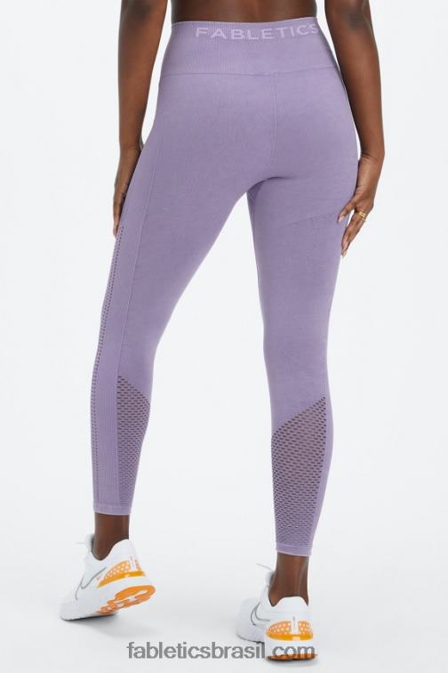Fabletics violeta lavada 420HR1001 Sync legging cintura alta sem costura 7/8 mulheres