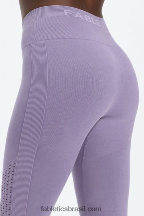 Fabletics violeta lavada 420HR1001 Sync legging cintura alta sem costura 7/8 mulheres