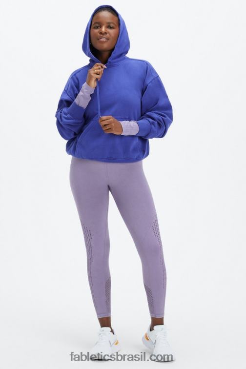 Fabletics violeta lavada 420HR1001 Sync legging cintura alta sem costura 7/8 mulheres