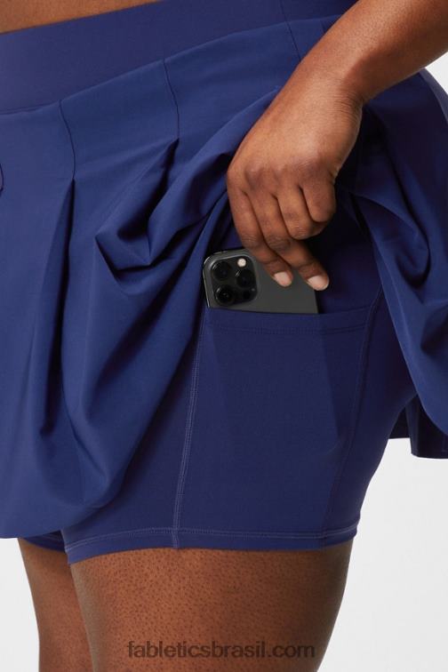 Fabletics ameixa perfeita/violetta 420HR624 saia plissada com short embutido mulheres