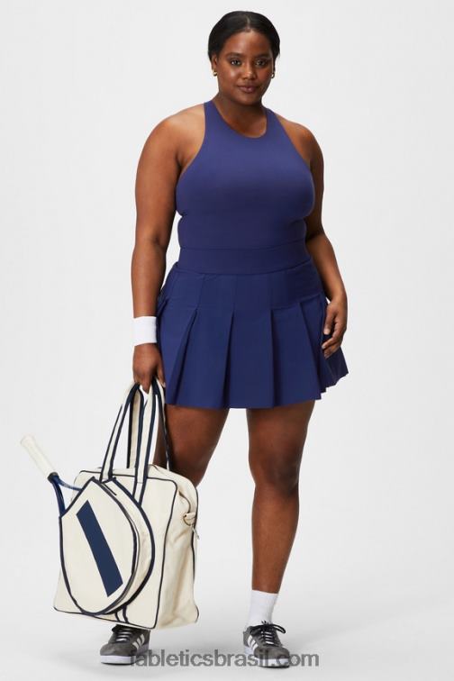 Fabletics ameixa perfeita/violetta 420HR624 saia plissada com short embutido mulheres