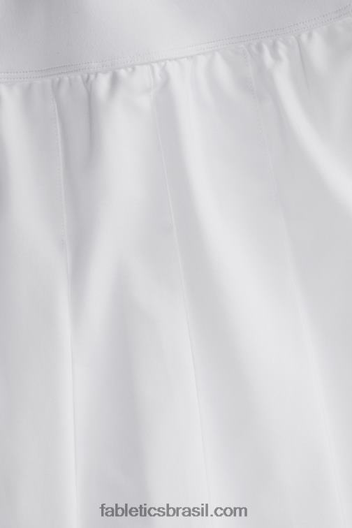 Fabletics clássico branco/cinza mineral 420HR622 saia plissada com short embutido mulheres