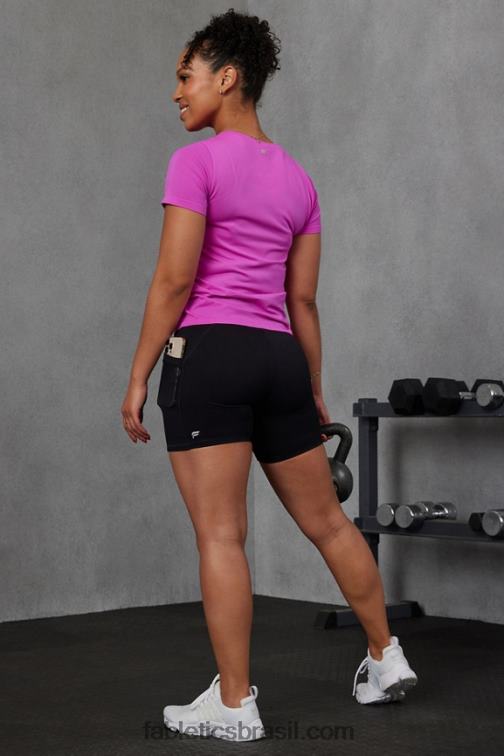 Fabletics Daisy Field Check/Deep Navy 420HR392 powerhold ultra hw 6'' curto em movimento mulheres