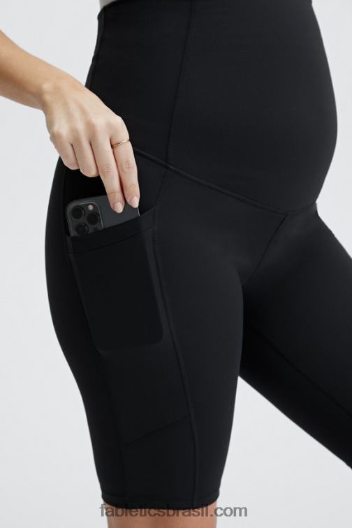 Fabletics Glitz claro preto/torta doce 420HR511 short cintura alta pureluxe maternidade 9'' mulheres