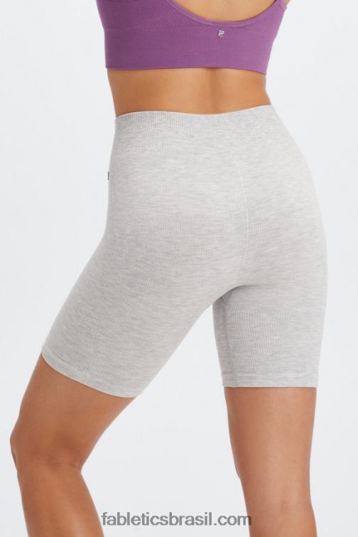 Fabletics Stardust vermelho escuro/ouro 420HR445 short sem costura de cintura alta de 7