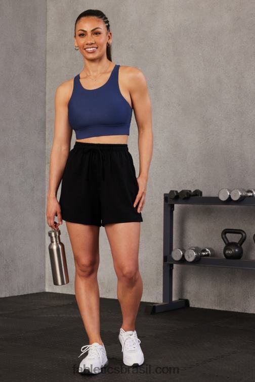 Fabletics abismo/azul violeta 420HR452 bermuda felpuda de luxo mulheres