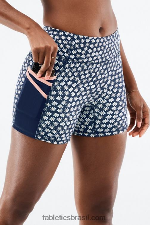 Fabletics abyss porter margarida/pó rosa 420HR368 trinity motion365 cintura média 5'' curto mulheres