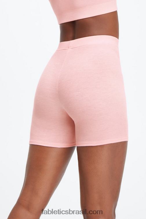 Fabletics alto vermelho/maplewood 420HR399 shorts finos restoreknit mulheres