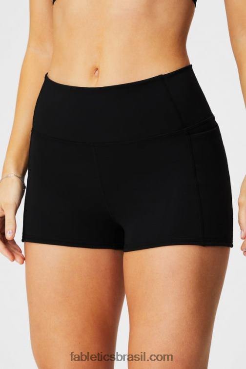 Fabletics branco/multi 420HR465 short cintura alta oasis pureluxe 2'' mulheres