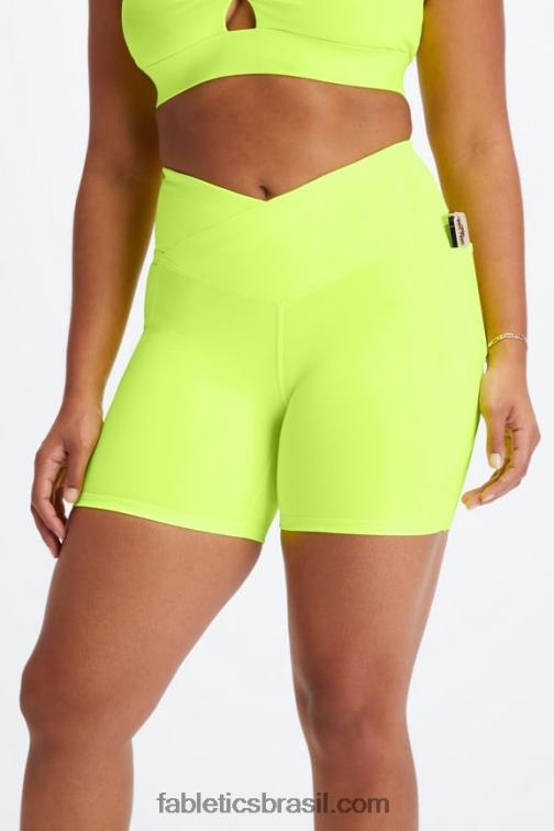 Fabletics calêndula/floral new wave 420HR316 oasis pureluxe hw crossover 6'' curto mulheres