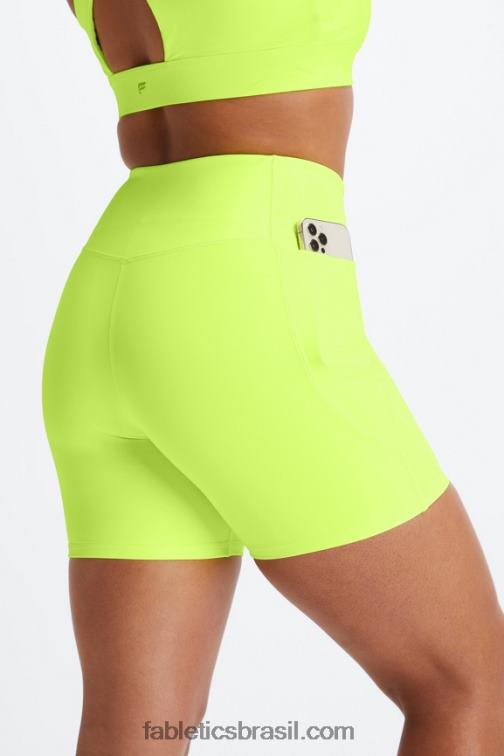 Fabletics calêndula/floral new wave 420HR316 oasis pureluxe hw crossover 6'' curto mulheres