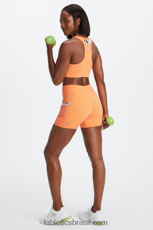 Fabletics calêndula/floral new wave 420HR359 trinity motion365 cintura média 5'' curto mulheres