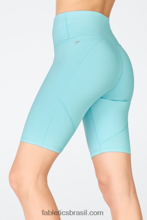 Fabletics campainha/flor azul 420HR348 define powerhold cintura alta 9'' short 20 mulheres