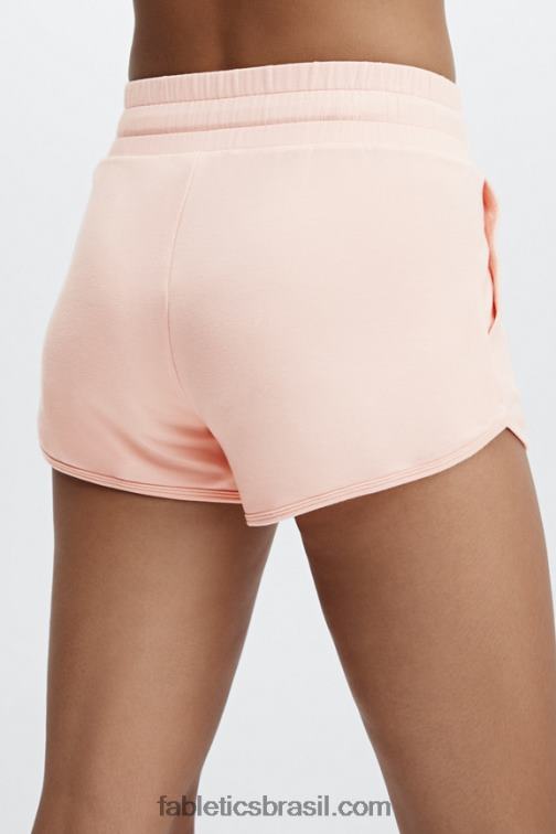 Fabletics camuflagem carvão/logotipo preto 420HR480 short de academia lounge terry mulheres