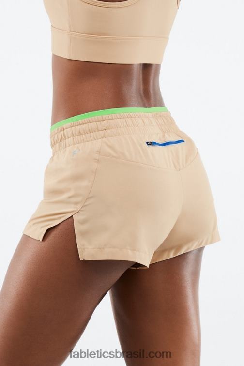 Fabletics cedro/periquito/azul elétrico 420HR271 respirar cintura média correr curto mulheres