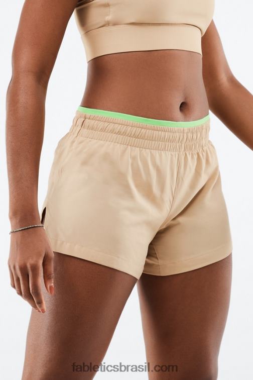 Fabletics cedro/periquito/azul elétrico 420HR271 respirar cintura média correr curto mulheres