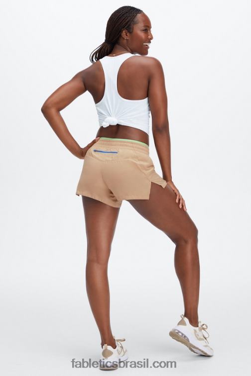 Fabletics cedro/periquito/azul elétrico 420HR271 respirar cintura média correr curto mulheres