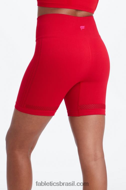 Fabletics cereja doce/rosa de pelúcia 420HR353 short 6'' cintura alta sem costuras sync mulheres