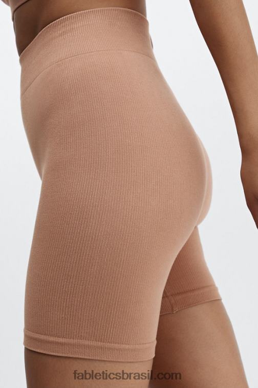Fabletics cereja elétrica/mini leopardo cereja elétrica 420HR447 short sem costura de cintura alta de 7