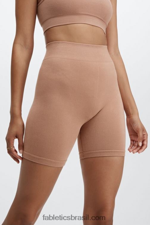 Fabletics cereja elétrica/mini leopardo cereja elétrica 420HR447 short sem costura de cintura alta de 7