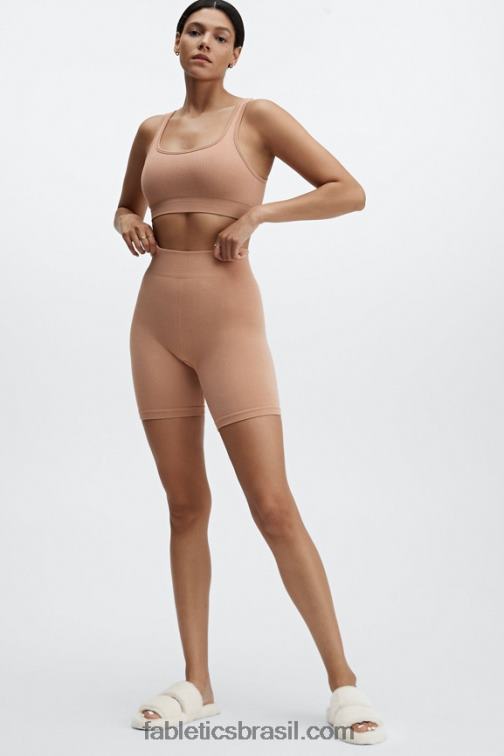 Fabletics cereja elétrica/mini leopardo cereja elétrica 420HR447 short sem costura de cintura alta de 7