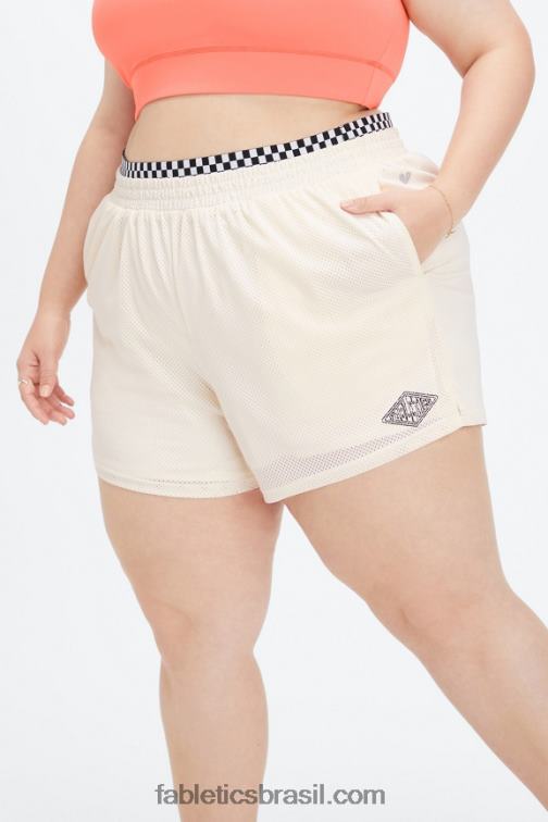 Fabletics chama laranja/seda 420HR492 short de basquete de três pontos mulheres