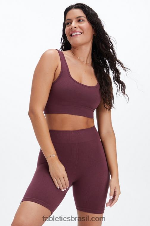 Fabletics chita ondulada preta/marca-texto 420HR442 short sem costura de cintura alta de 7