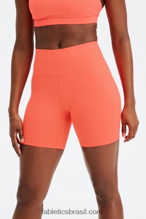 Fabletics cinza atômico/pedreira 420HR420 boost powerhold cintura alta 6'' short mulheres