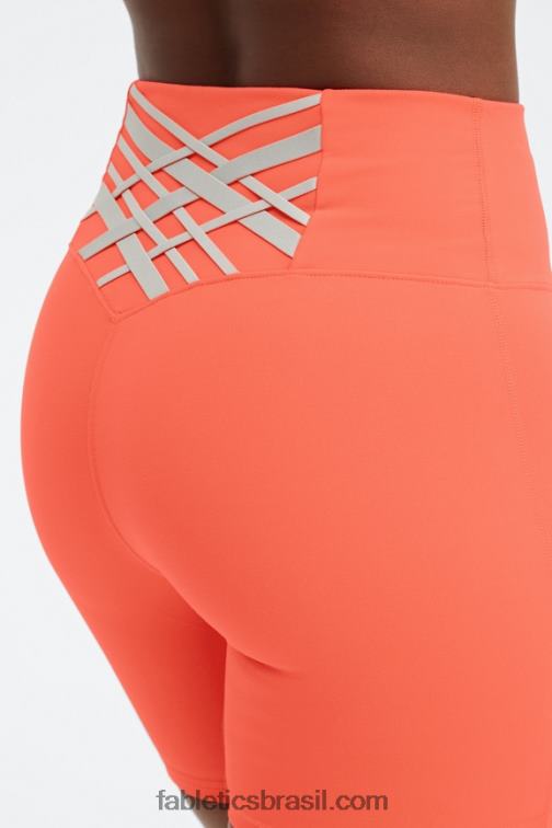 Fabletics cinza atômico/pedreira 420HR420 boost powerhold cintura alta 6'' short mulheres