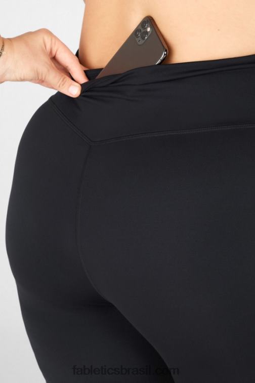 Fabletics cinza/preto 420HR590 qualquer lugar motion365 short cintura alta 9'' mulheres