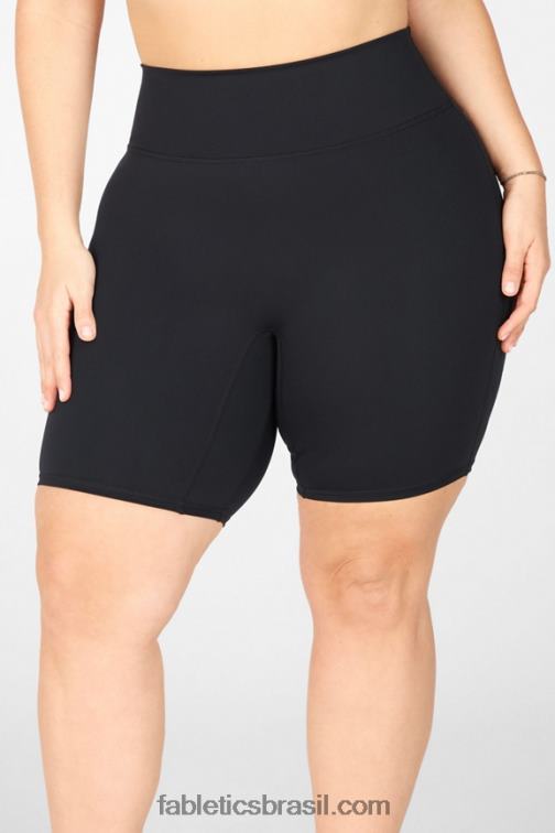 Fabletics cinza/preto 420HR590 qualquer lugar motion365 short cintura alta 9'' mulheres
