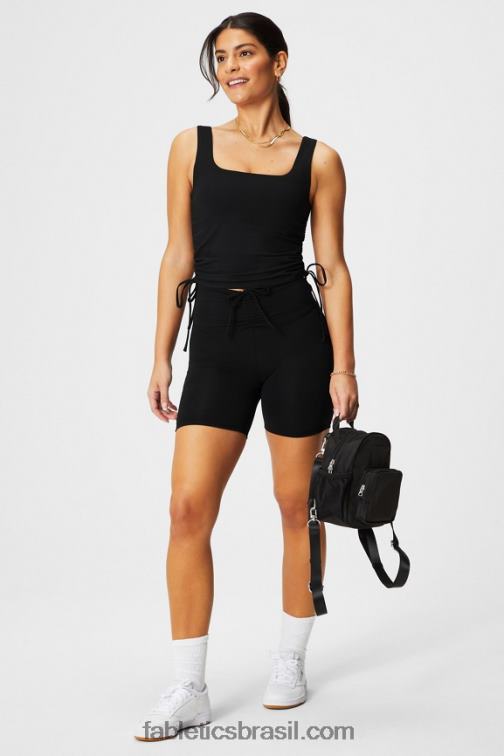 Fabletics clássico branco/gráfico 420HR610 short franzido de cintura ultra alta pureluxe 6