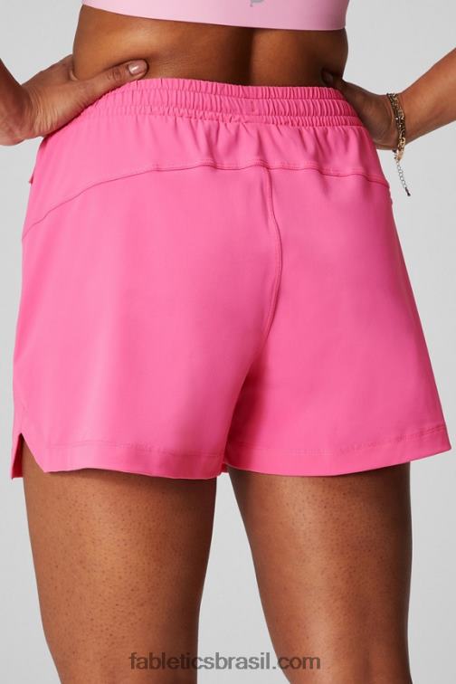 Fabletics clássico cinza urze/branco 420HR243 aquele curto 3'' mulheres