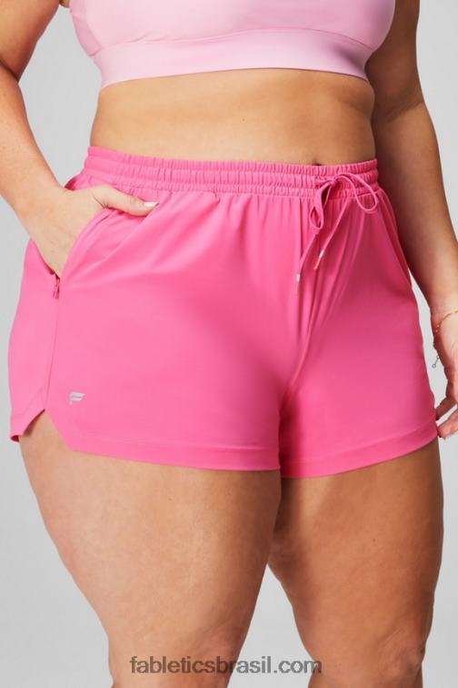Fabletics clássico cinza urze/branco 420HR244 aquele curto 3'' mulheres