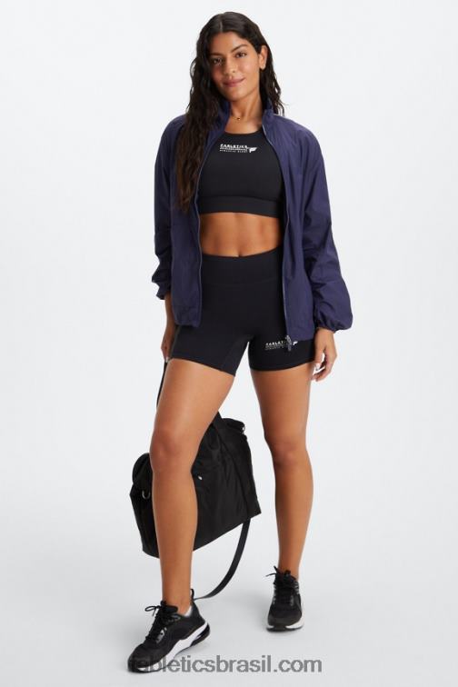 Fabletics clube negro/atlético 420HR362 trinity motion365 cintura média 5'' curto mulheres