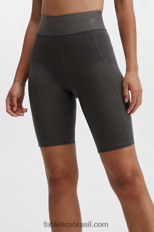 Fabletics cobalto profundo/babosa 420HR384 calção de bicicleta de baselayer de lã de cintura ultra subida 6" mulheres