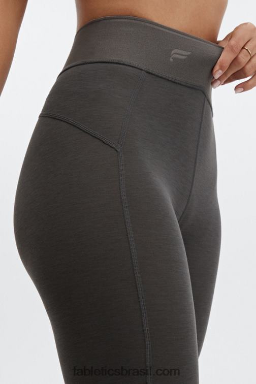 Fabletics cobalto profundo/babosa 420HR384 calção de bicicleta de baselayer de lã de cintura ultra subida 6