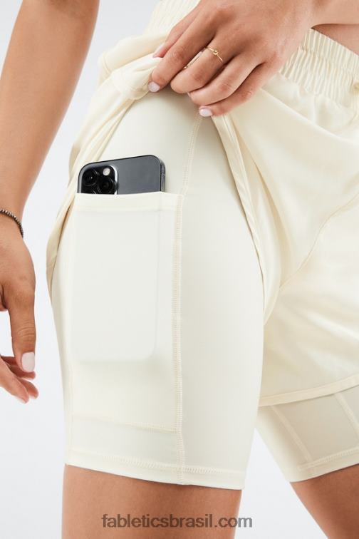 Fabletics concreto/seda 420HR537 sloane corre curto mulheres