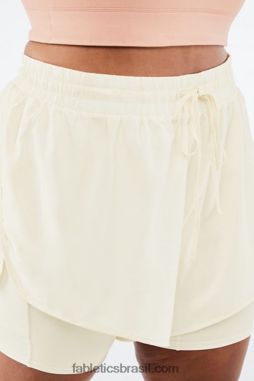 Fabletics concreto/seda 420HR538 sloane corre curto mulheres