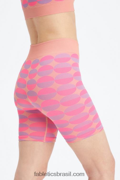 Fabletics crocodilo de safári/safári 420HR504 short sem costura cintura alta 9'' mulheres