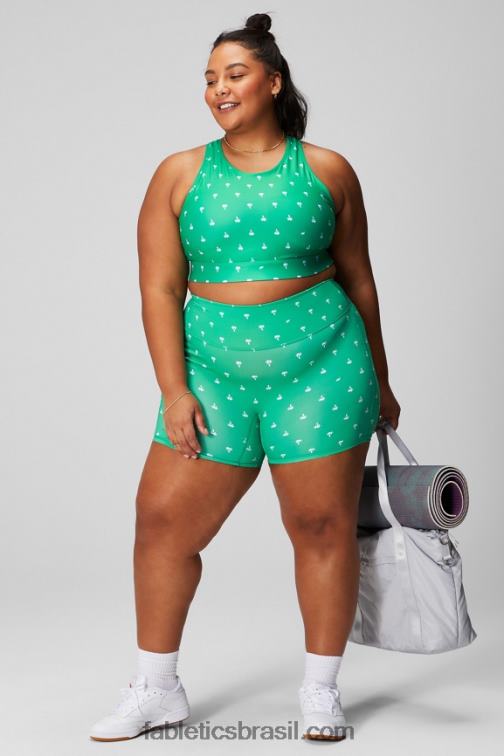 Fabletics elétrico lavado cereja/branco 420HR619 qualquer lugar motion365+ short cintura alta 6'' mulheres