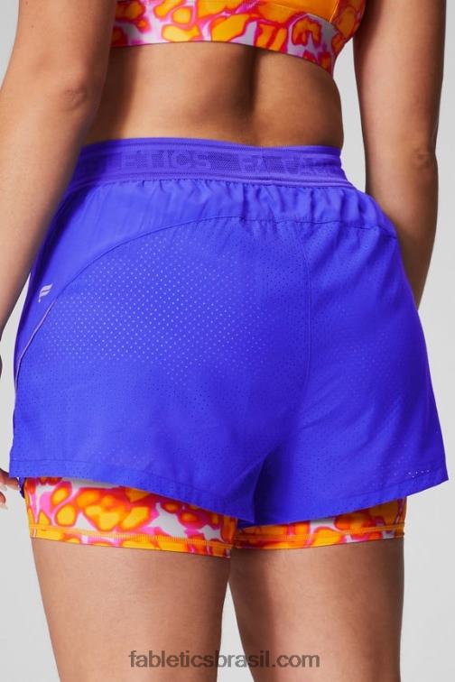 Fabletics extrema realeza/rosa escape loucura de verão/prata reflexiva 420HR597 corrida perfurada 5