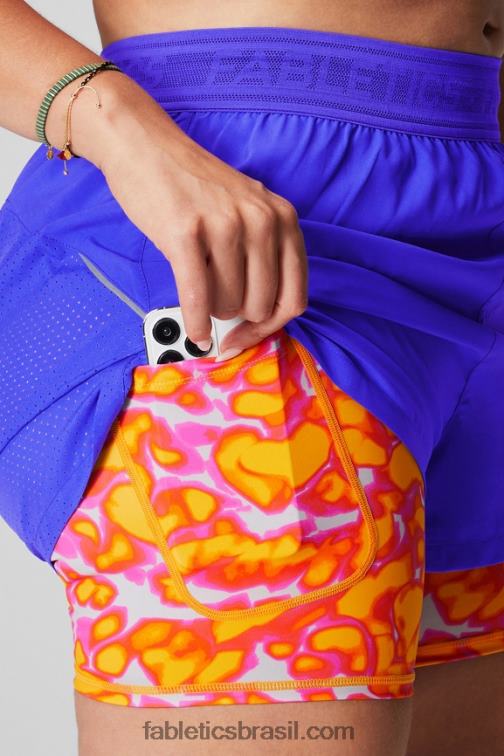 Fabletics extrema realeza/rosa escape loucura de verão/prata reflexiva 420HR597 corrida perfurada 5