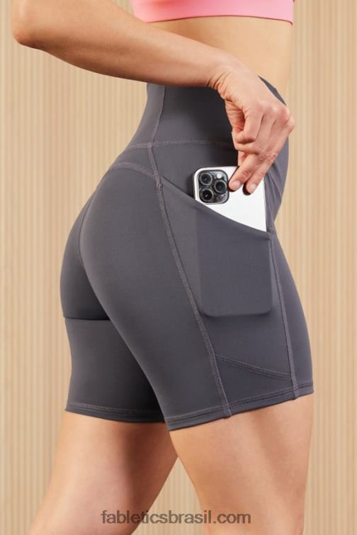 Fabletics fantasma/preto 420HR286 oasis pureluxe cintura alta 6'' short 10 mulheres