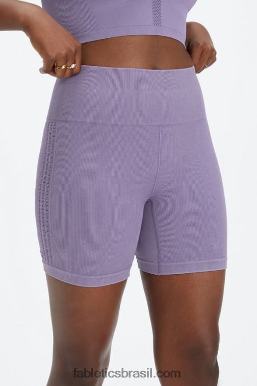 Fabletics folha furtiva/branca 420HR351 short 6'' cintura alta sem costuras sync mulheres