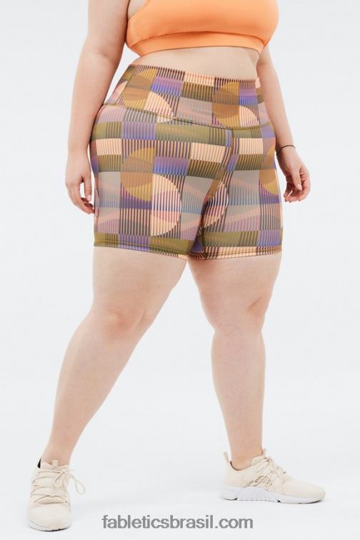 Fabletics fuga da ilha / clube atlético 420HR583 define short cintura alta 6'' mulheres
