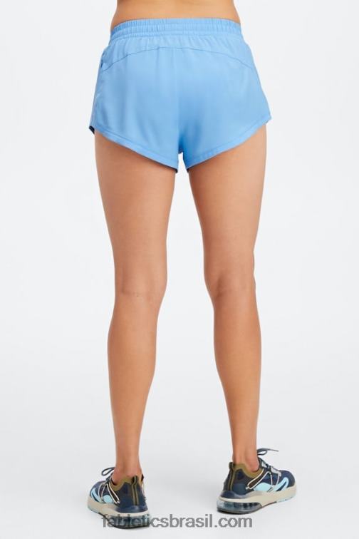 Fabletics fuga da ilha/logotipo reflexivo 420HR456 velocidade máxima cintura média corrida curta mulheres